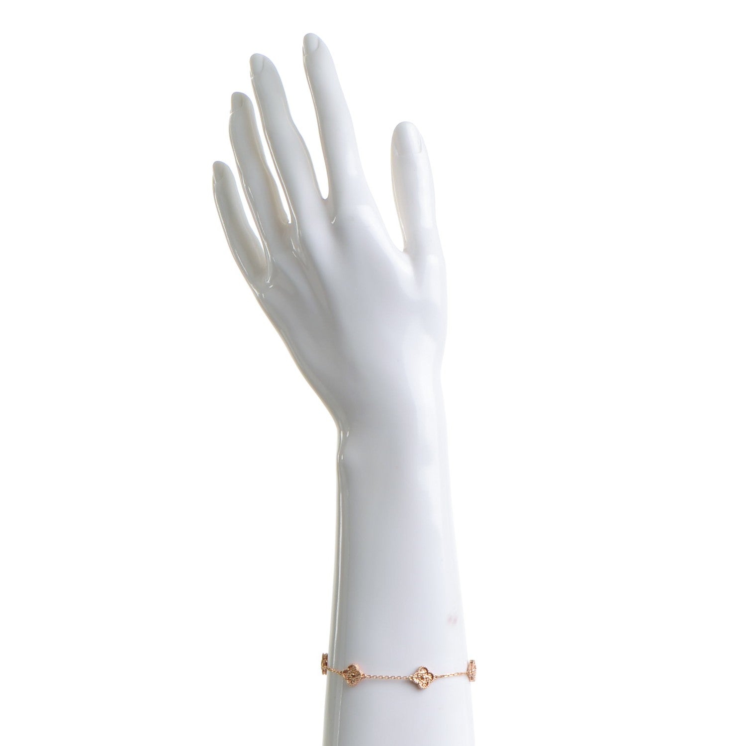 Van Cleef & Arpels 18K Rose Gold 6 Motifs Sweet Alhambra Bracelet 2 of 6