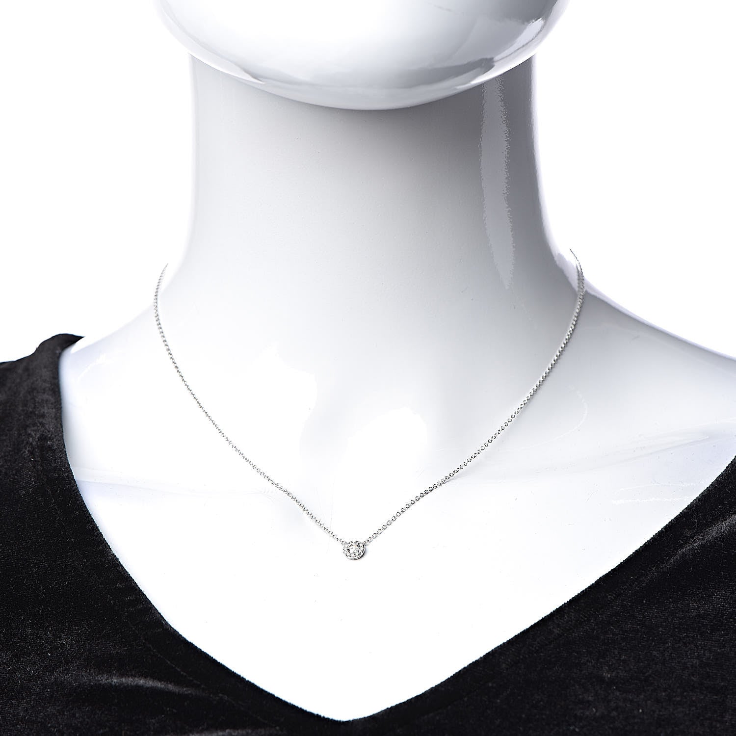 Tiffany Platinum Diamond Small Soleste Pendant Necklace 2 of 7