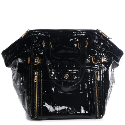 Saint Laurent Patent Crocodile Embossed Medium Downtown Tote 1 of 9