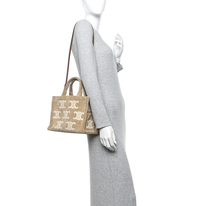Celine Thais Triomphe All Over Small Cabas Beige Tan 2 of 11