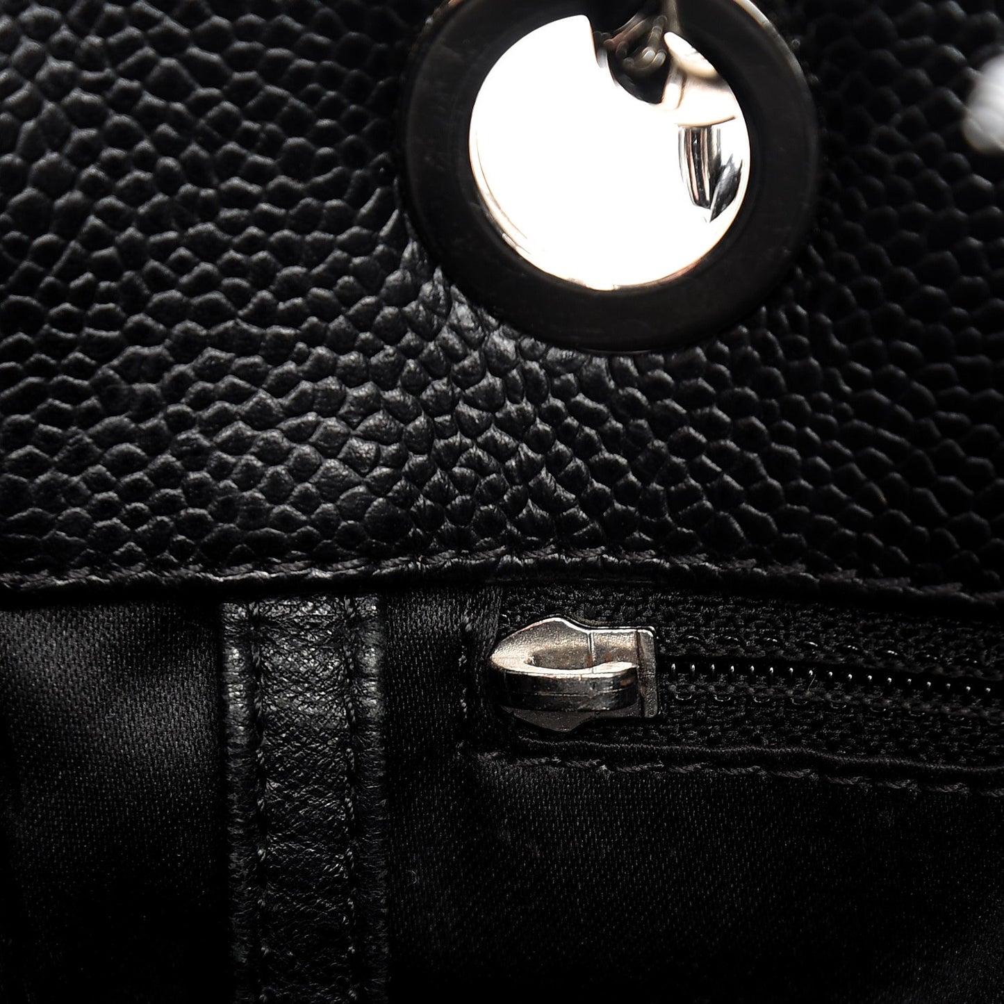 Caviar Quilted Petit Shopping Tote PST Black