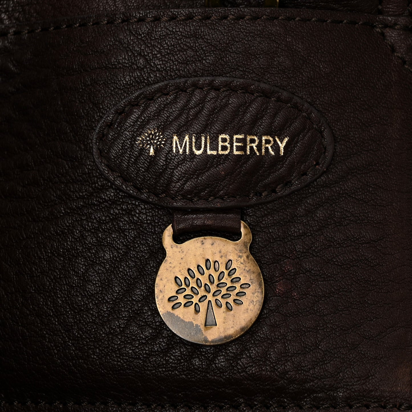Classic Grain Calfskin Bayswater Chocolate