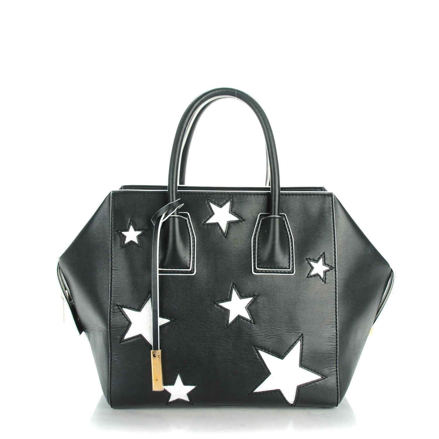 Stella McCartney Alter Nappa Embossed Cavendish Stars Boston Black 1 of 10
