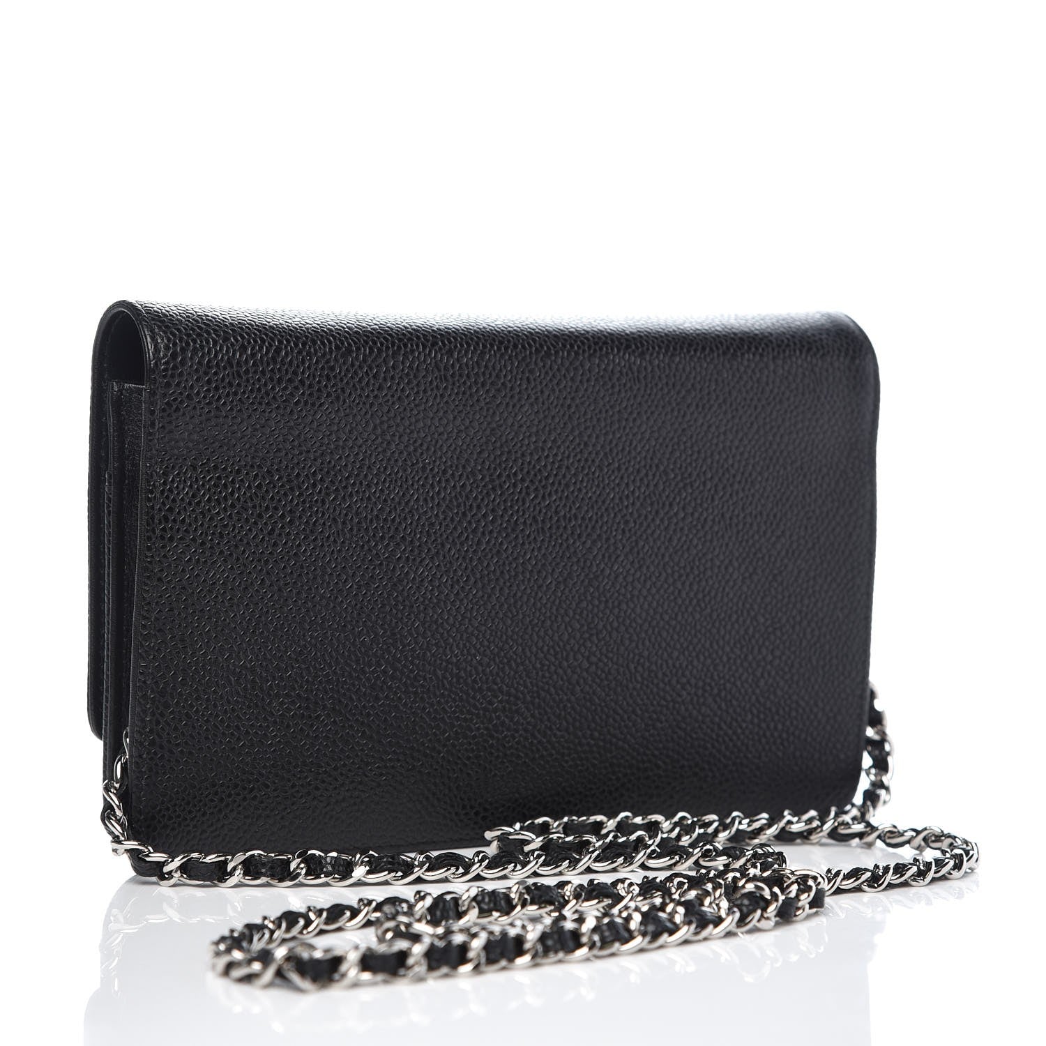 Chanel Caviar Timeless CC Wallet On Chain WOC Black 3 of 9