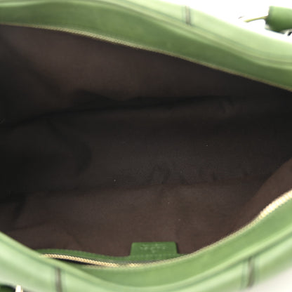 Gucci Calfskin Large Horsebit Chain Satchel Green 5 of 15