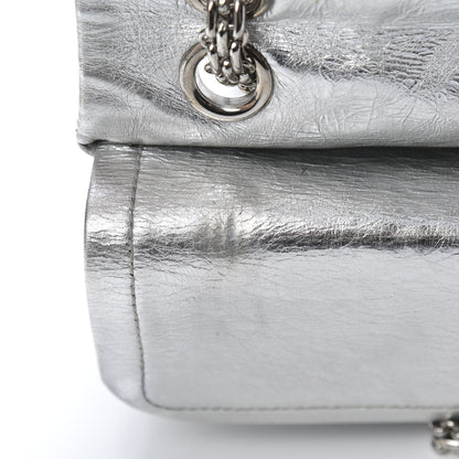 Chanel Metallic Aged Calfskin Quilted 2.55 Reissue 226 Flap Silver 12 of 12