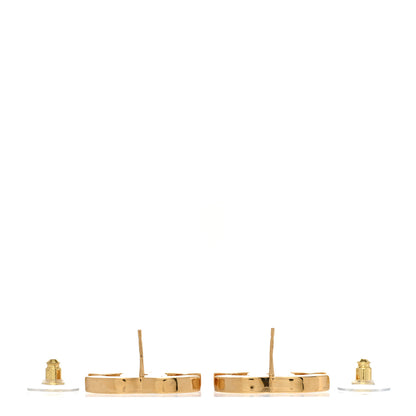 Chanel Enamel CC Earrings Black Gold 3 of 5