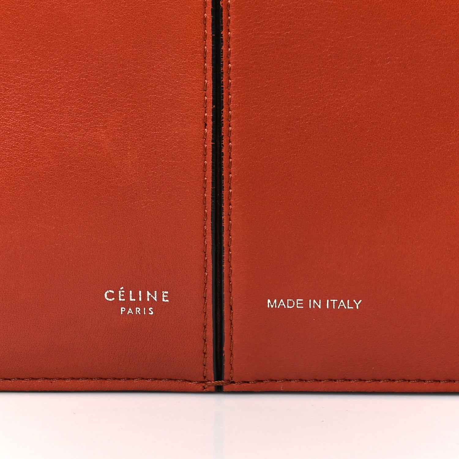 Celine Calfskin Medium Tri-Fold Bag Brick 6 of 9