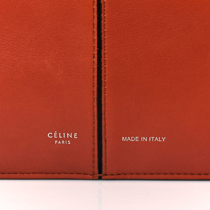Celine Calfskin Medium Tri-Fold Bag Brick 6 of 9