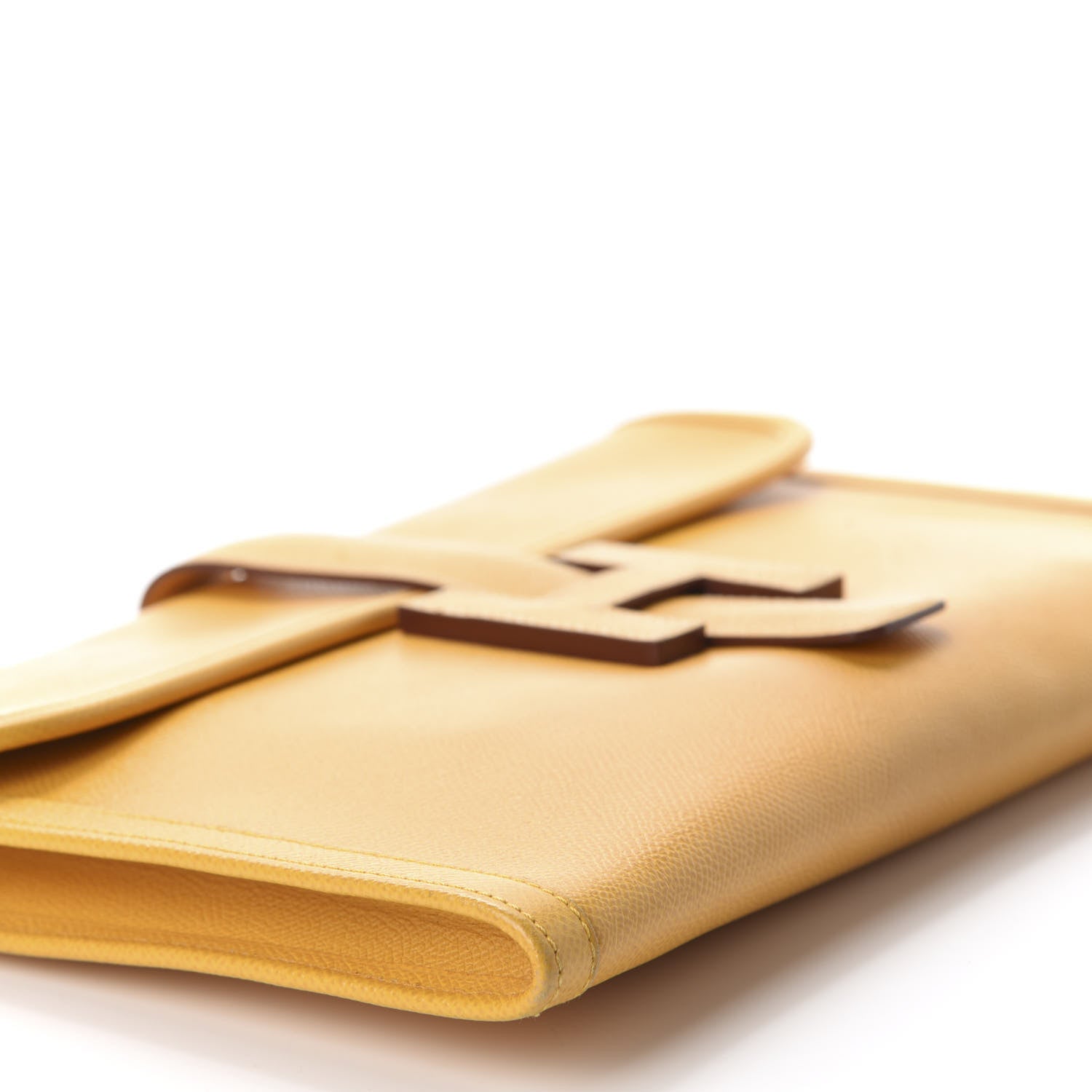 Hermes Courchevel Jige PM Clutch Jaune D'Or 6 of 10