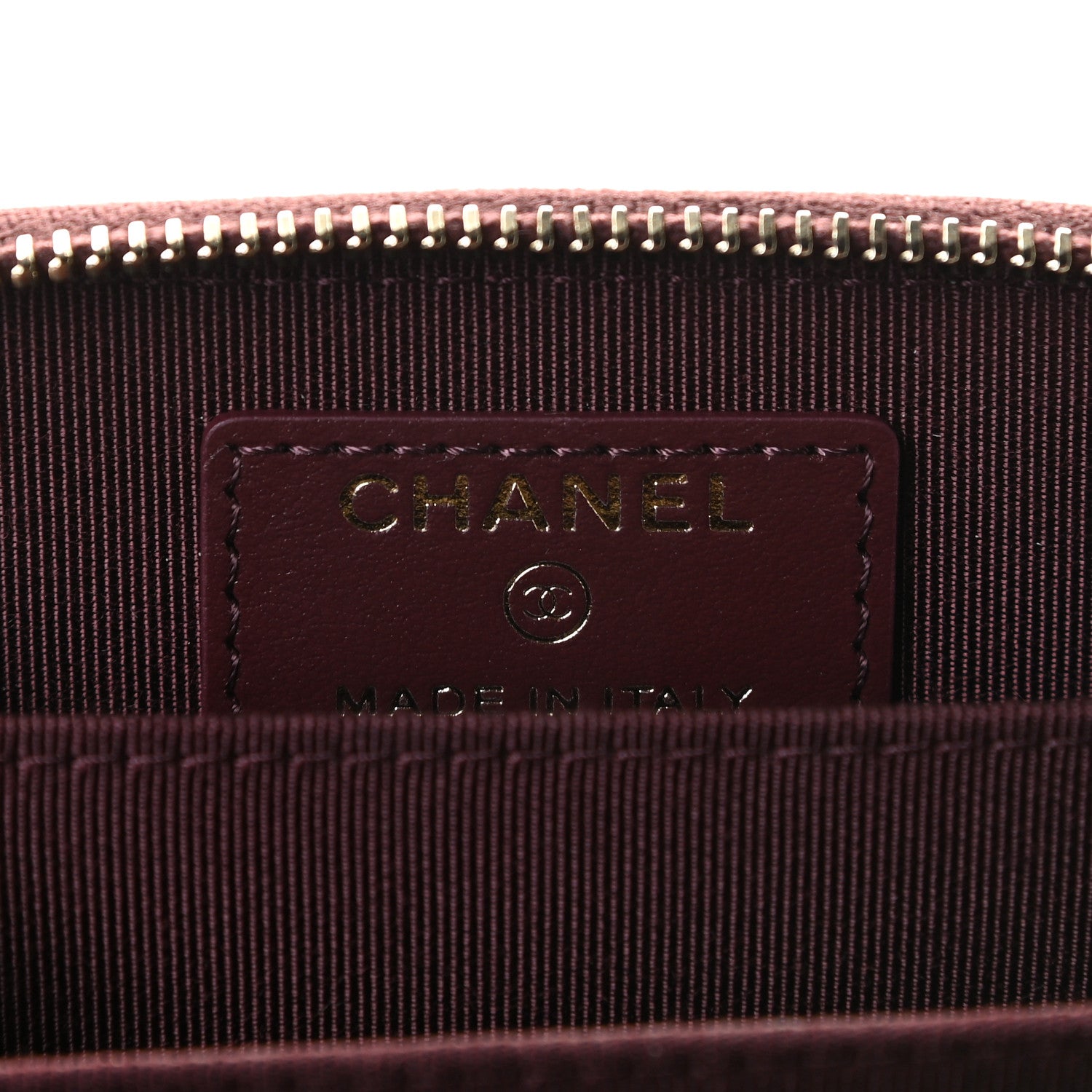 Chanel Caviar Quilted Zip Around Coin Purse Burgundy 6 of 8