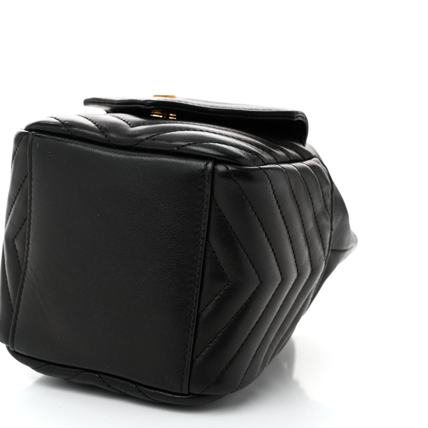 Saint Laurent Lambskin Matelasse Monogram Joe Nano Bucket Bag Black 10 of 11