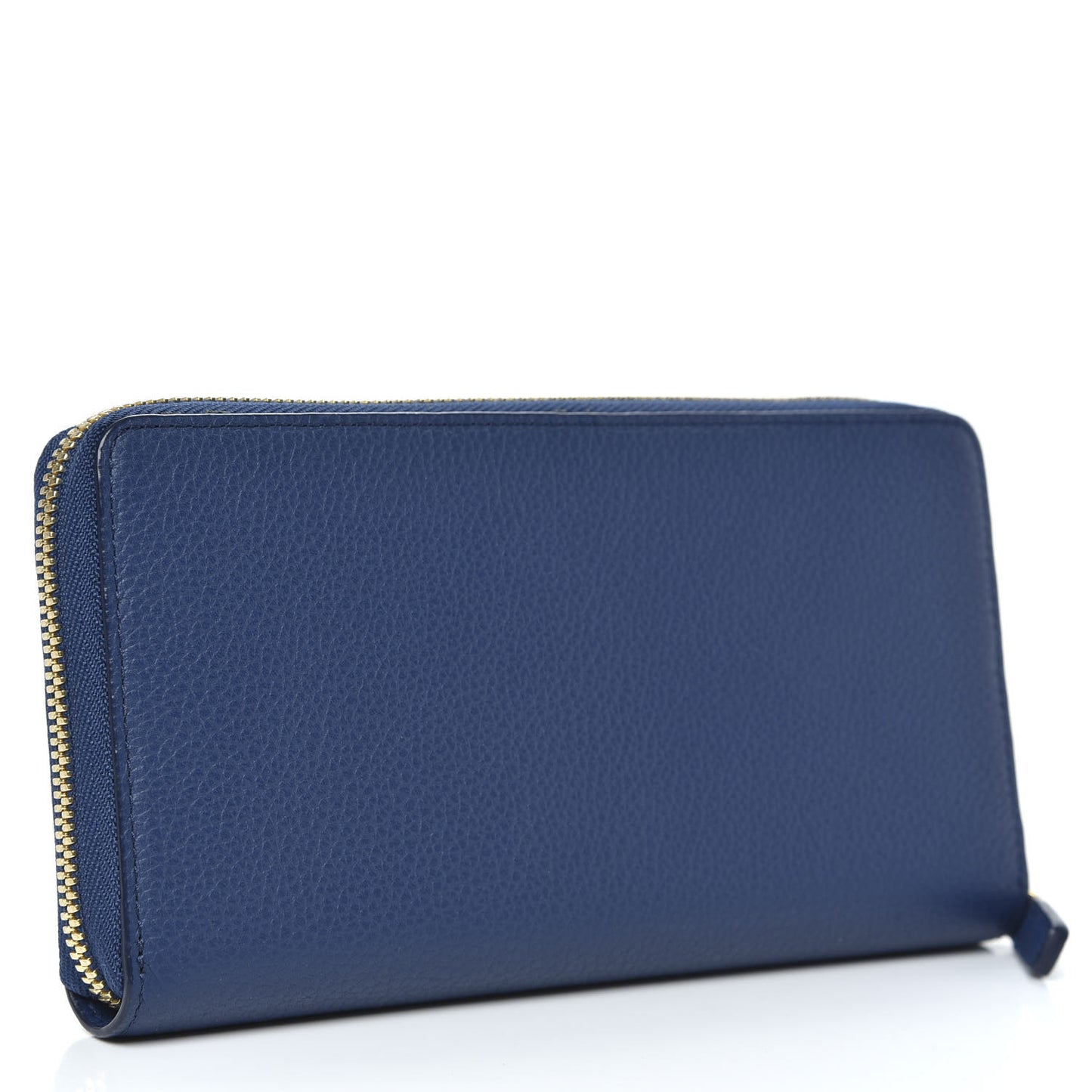 Calfskin Fontanellas Park Avenue Milla Zip Around Wallet Navy Blue