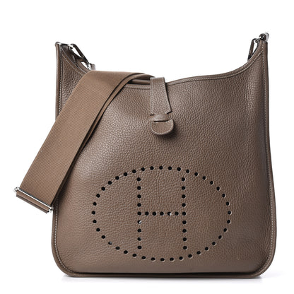 Hermes Taurillon Clemence Evelyne III GM Etoupe 1 of 20