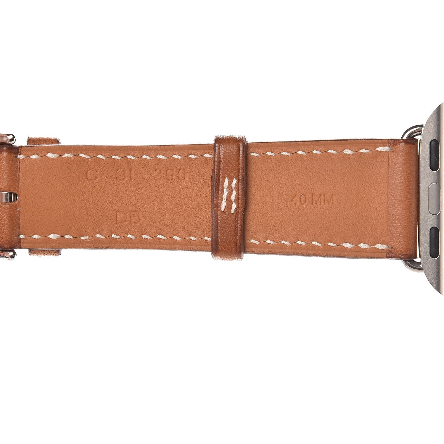 Hermes Barenia 40mm Apple Watch Single Tour Band Fauve 3 of 6