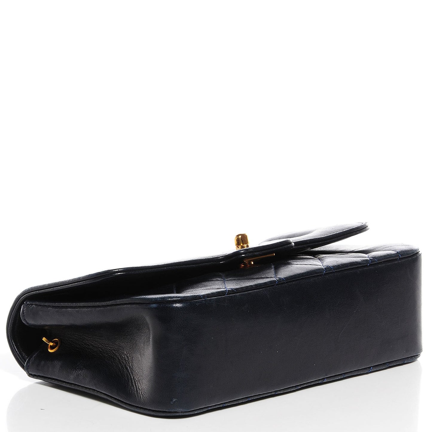 Lambskin Quilted Mini Flap Navy