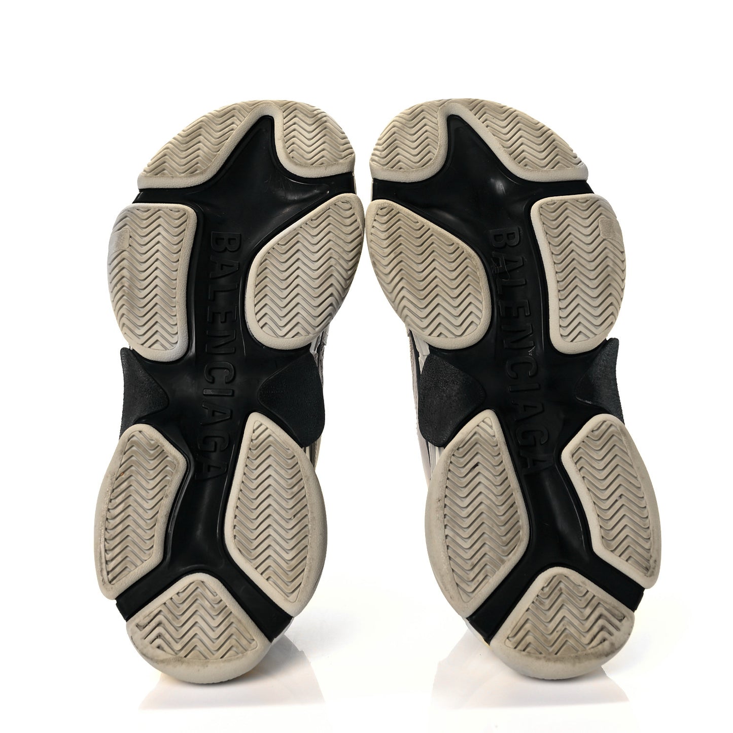 Fabric Mesh Mens Triple S Sneakers 39 Yellow Grey White