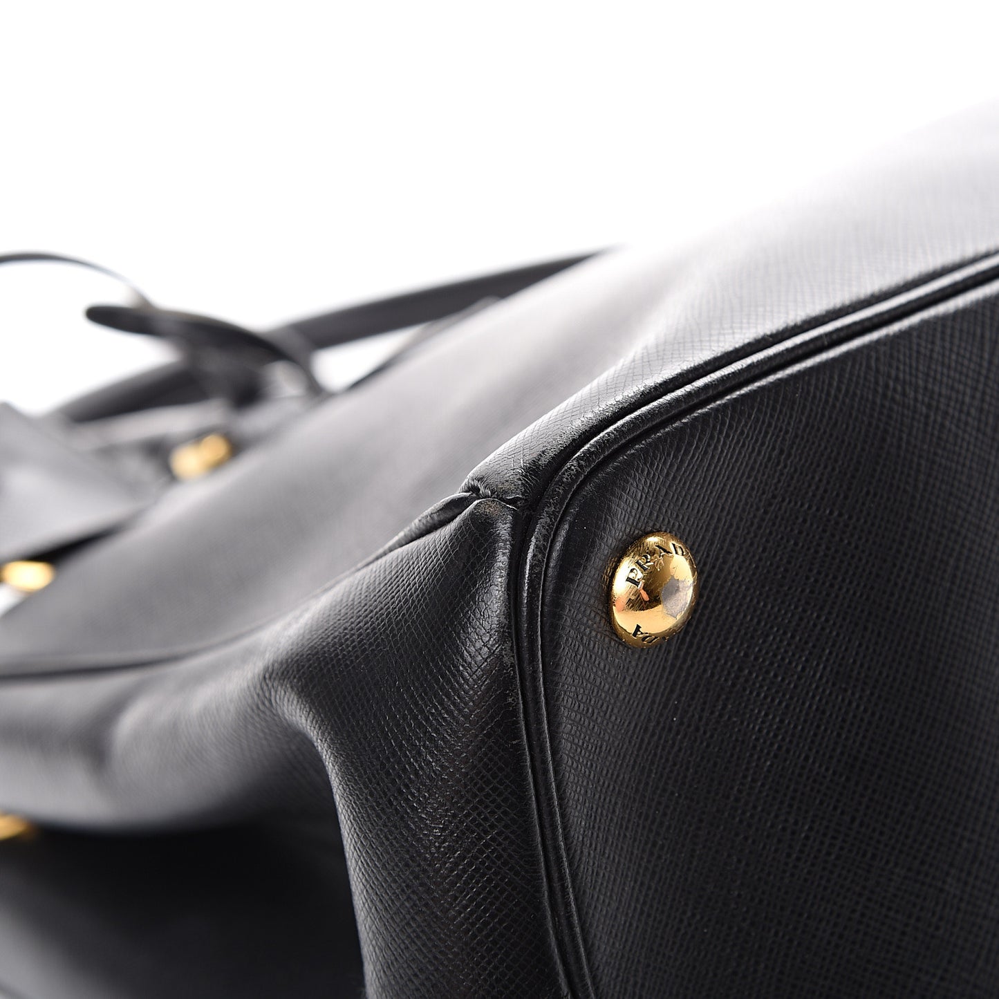 Saffiano Small Galleria Double Zip Tote Black