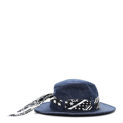 Hermes Denim Silky Heloise Hat 58 Indigo 6 of 8