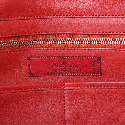 Valentino Garavani Vitello Monochrome Medium Rockstud Tote Rosso Valentino 6 of 10