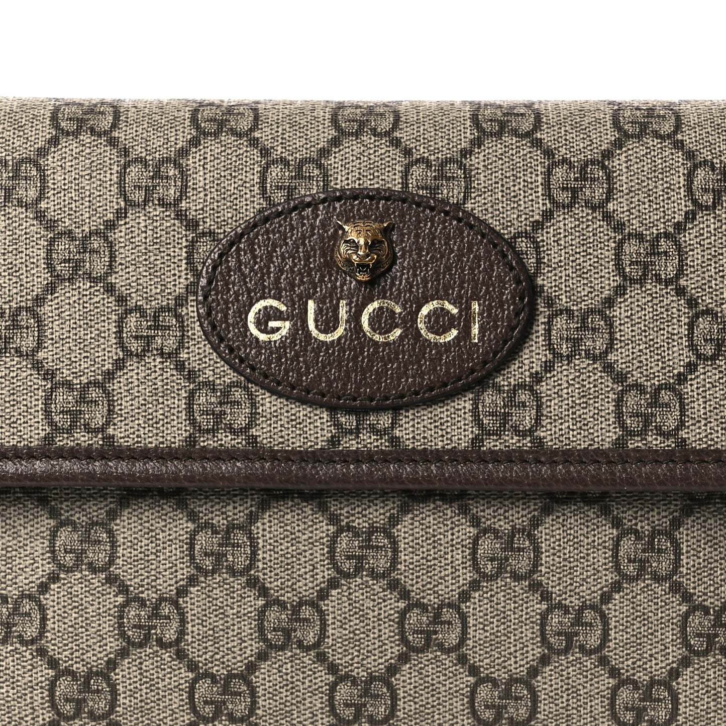 GG Supreme Monogram Neo Vintage Web Belt Bag Brown