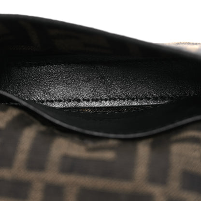 Fendi Fabric Jacquard FF 1974 Nano Maxi Buckle Baguette Charm Tobacco Moro Black 5 of 16