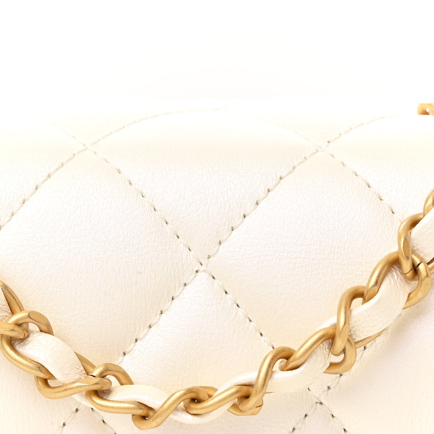 Chanel Iridescent Lambskin Quilted Baywatch Top Handle Flap White 8 of 11
