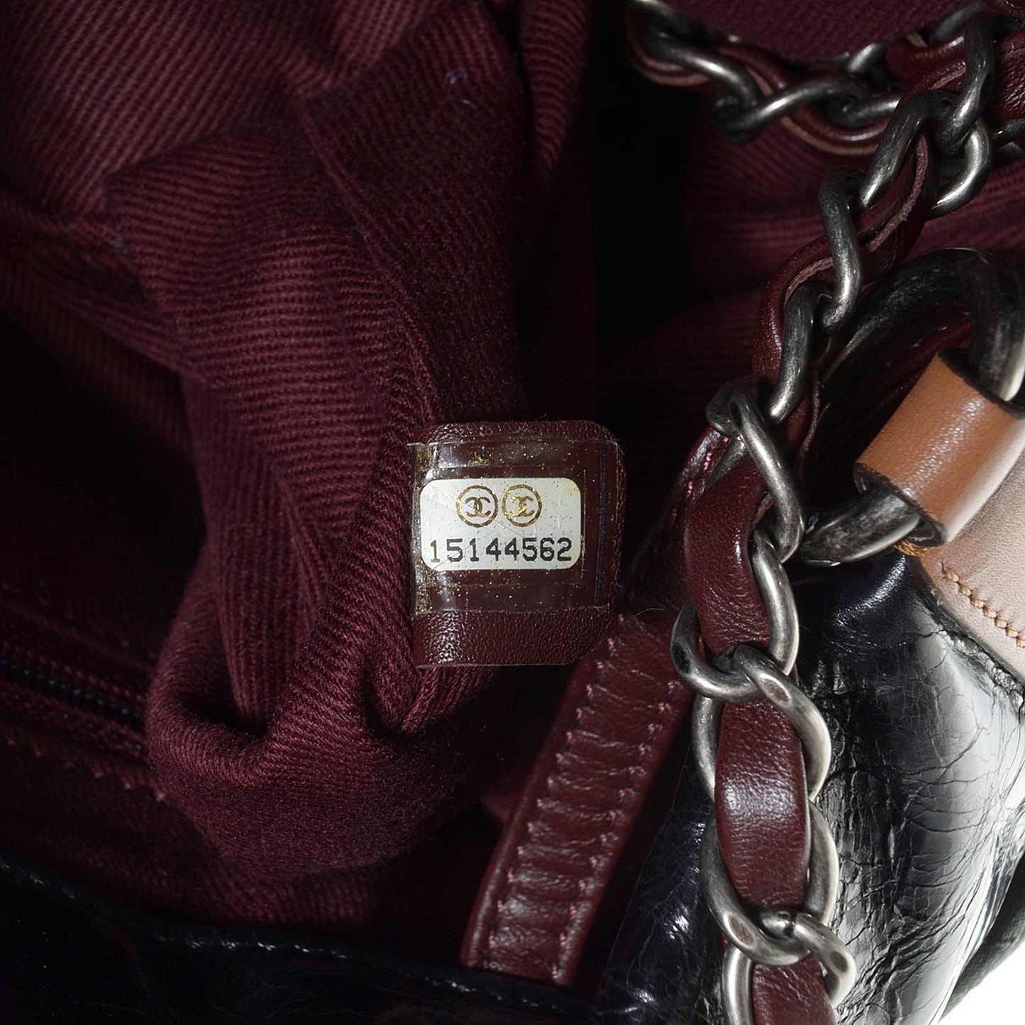 Iridescent Calfskin Small In The Mix Tote Black