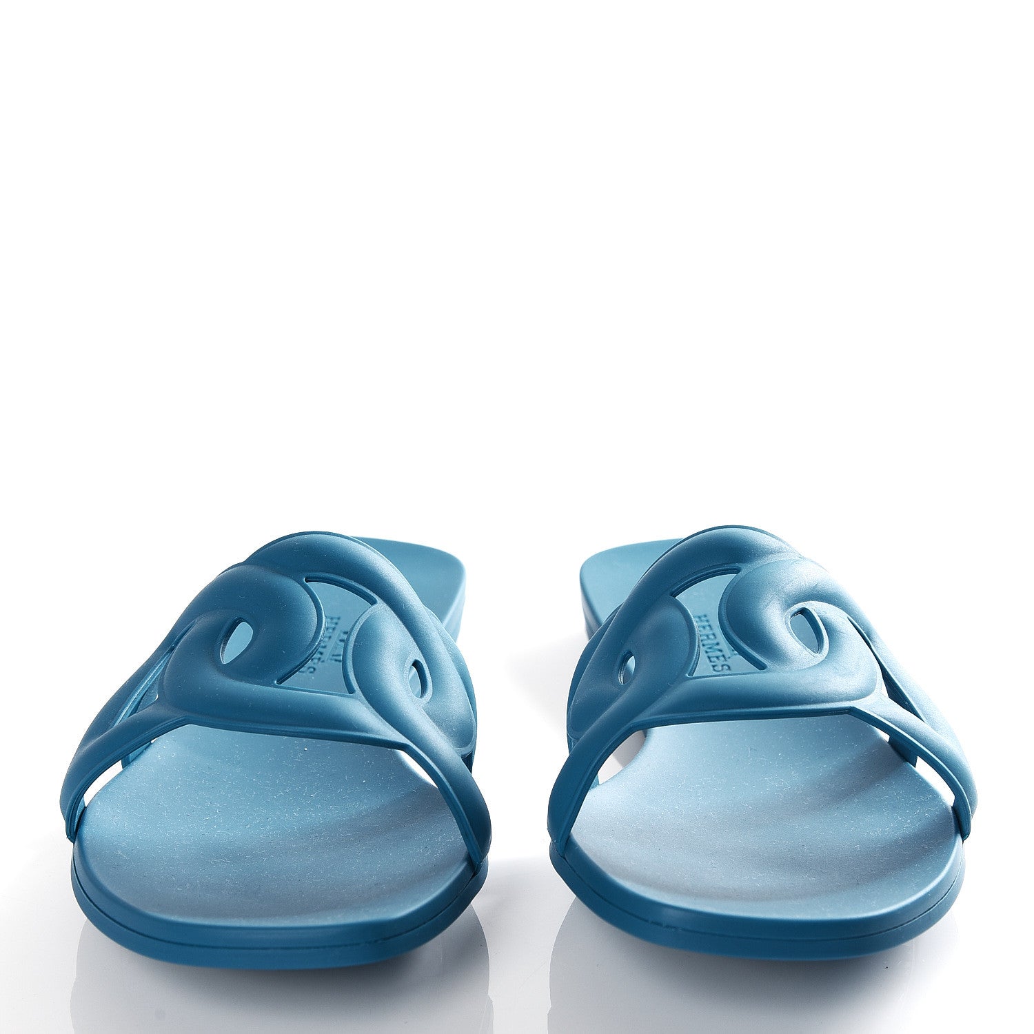 Hermes Rubber Aloha Sandals 36 Bleu Vif 2 of 11
