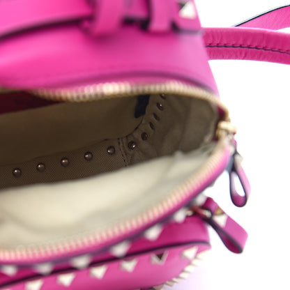 Valentino Garavani Calfskin Mini Rockstud Backpack Fuxia 4 of 7