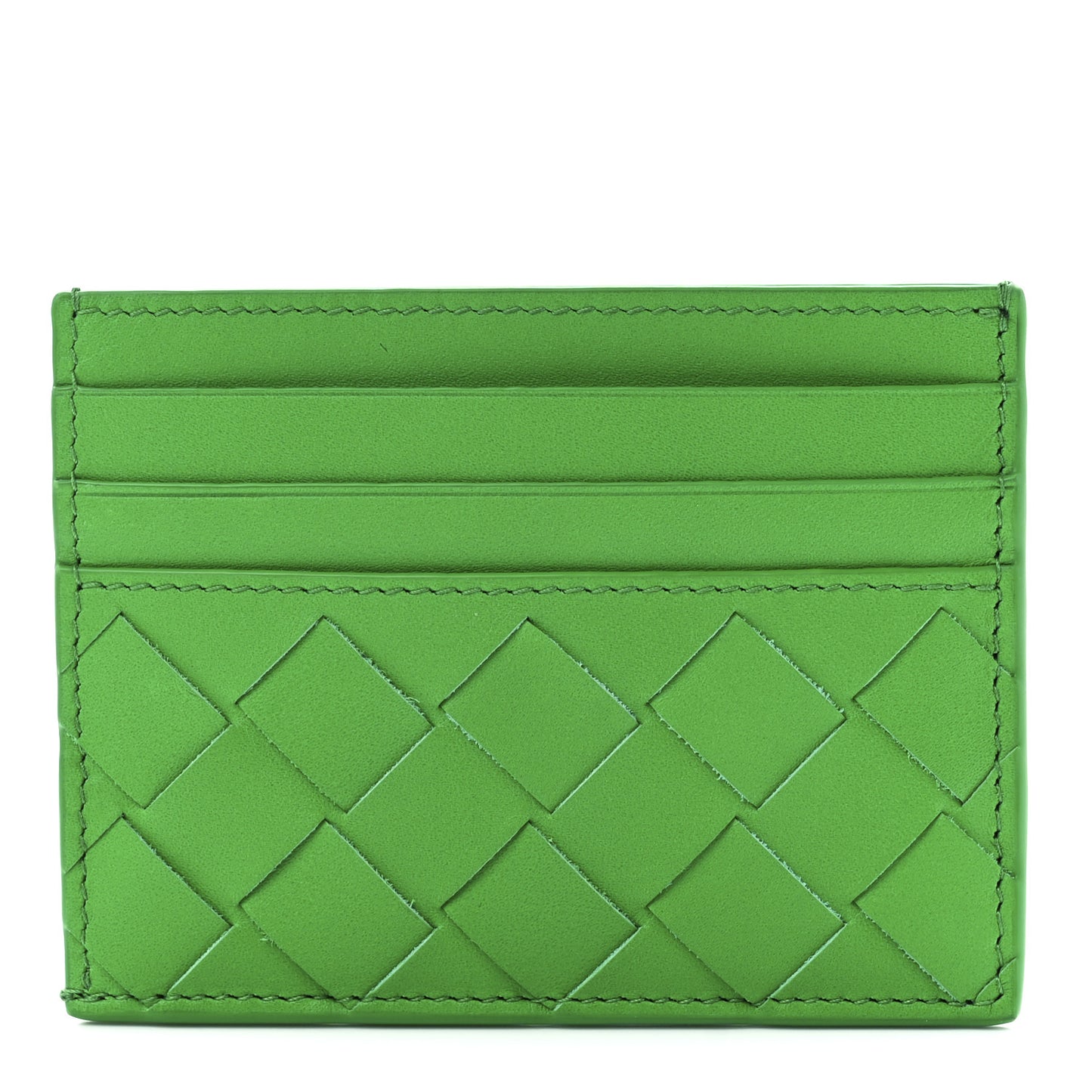 Nappa Intrecciato Card Case Parakeet