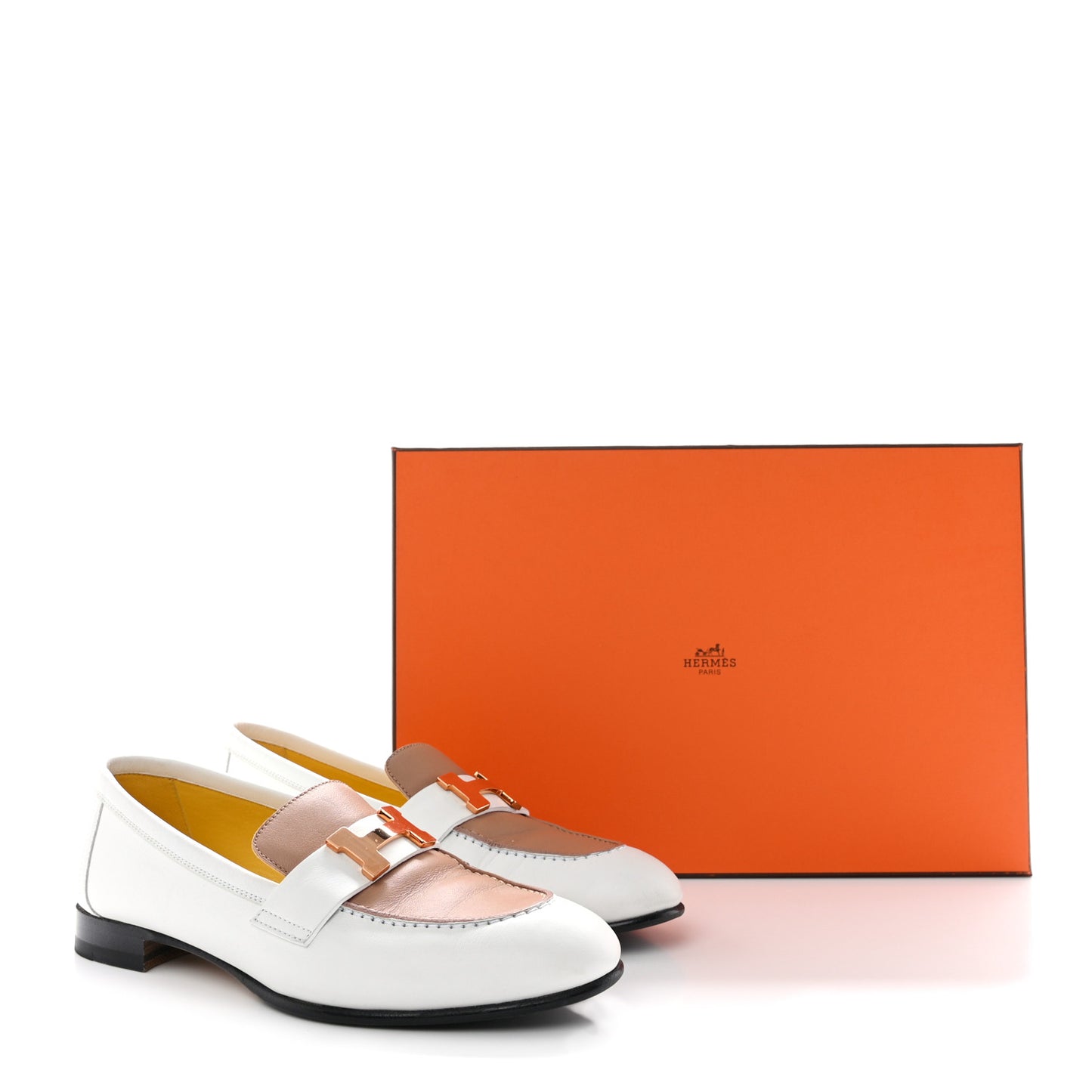 Calfskin Womens Paris Loafers 35 White Bois De Santal