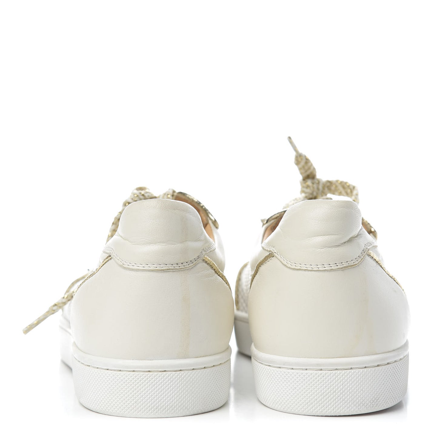 Nappa Spikes Womens Vieira Flat Sneakers 40.5 Latte Light Gold