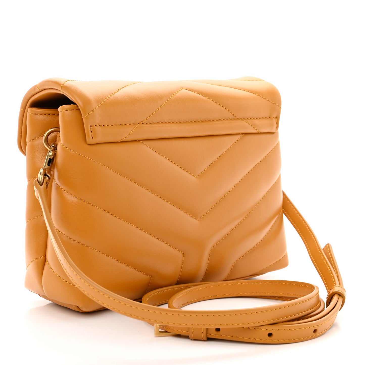 Calfskin Y Quilted Monogram Toy Loulou Crossbody Bag Cheddar