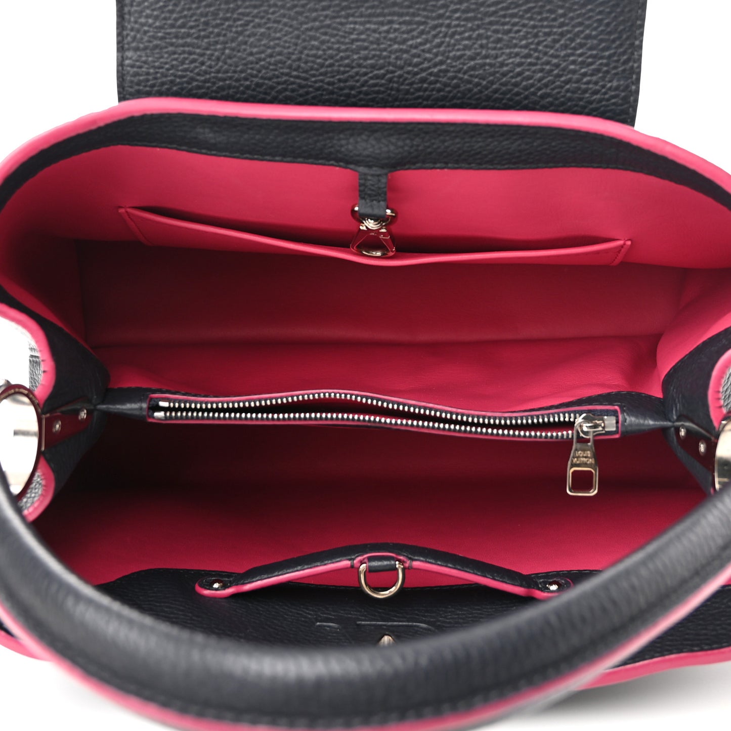 Taurillon Capucines MM Cobalt Fuchsia