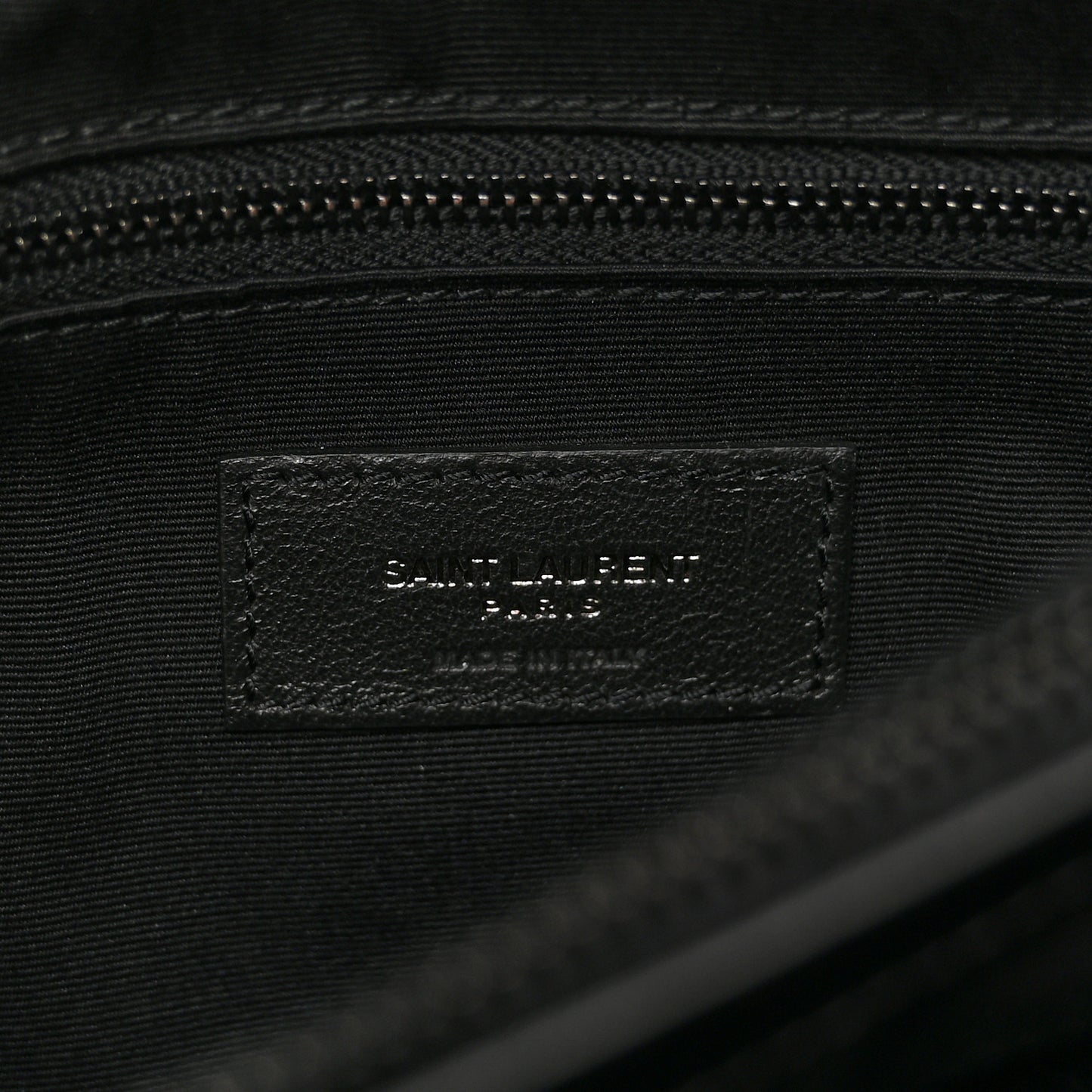 Calfskin Y Quilted Monogram Monochrome Medium Loulou Chain Satchel Black