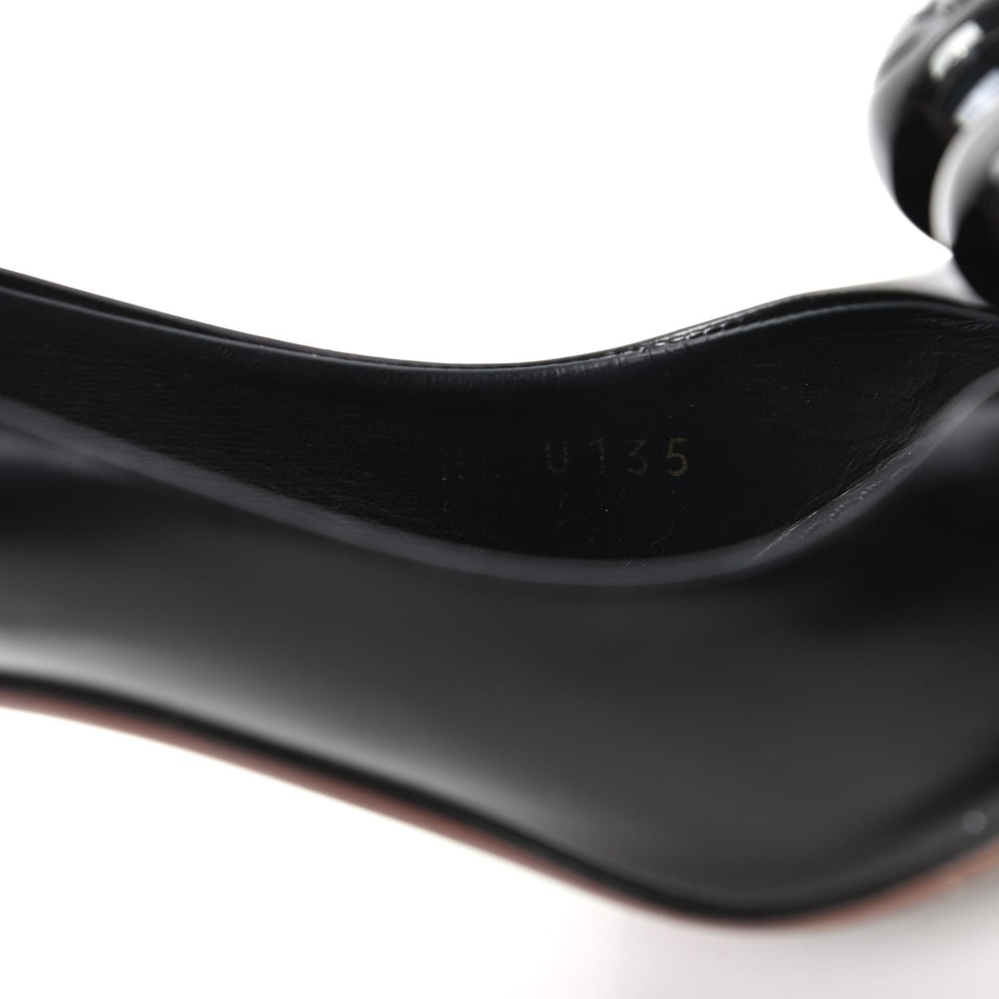 Glazed Calfskin Betty Pumps 37.5 Black