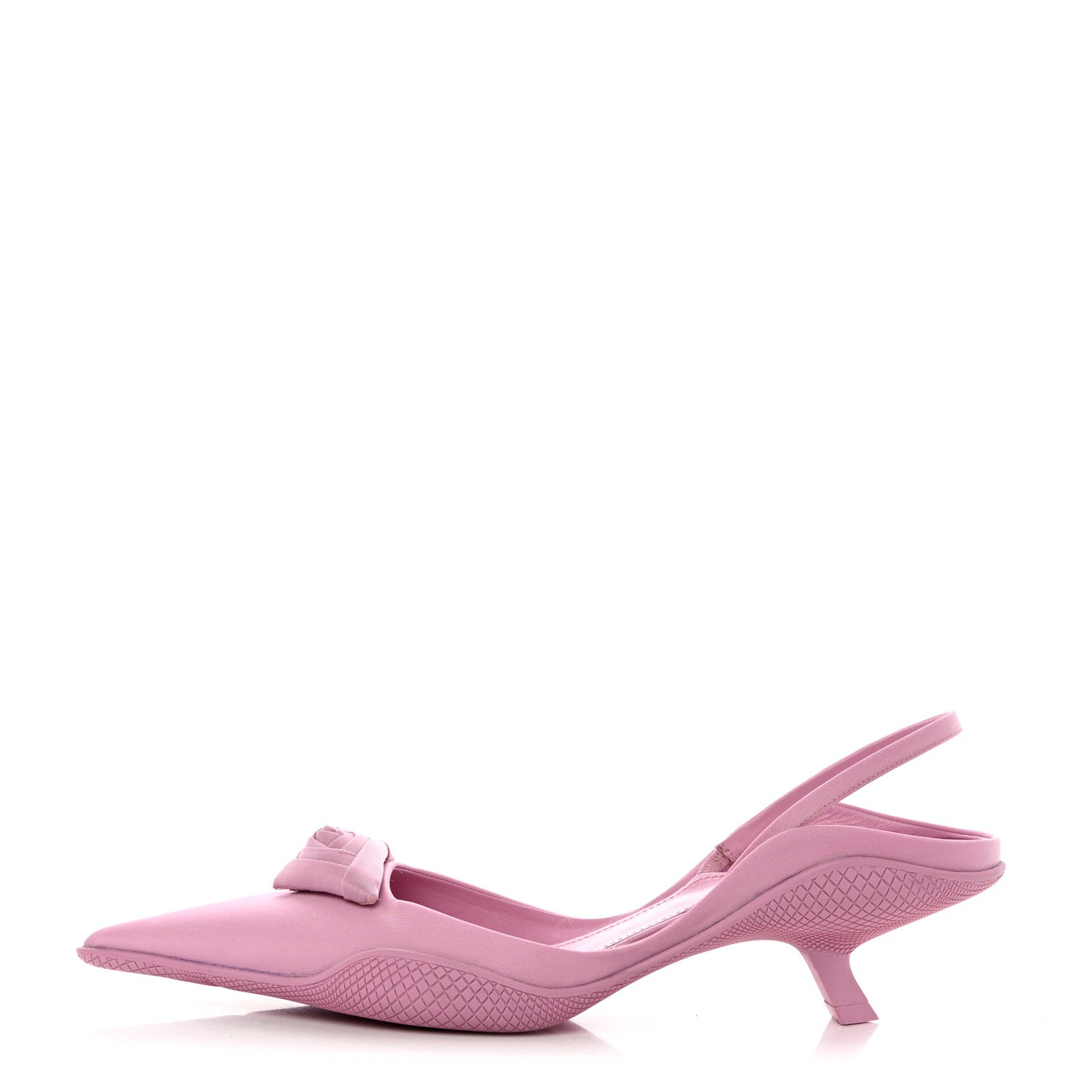 Prada Nylon Flower Pointed Toe 45mm Slingback Pumps 39.5 Primula 1 of 11