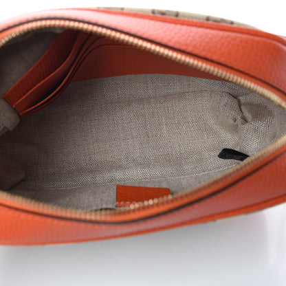 Gucci Monogram Dollar Calfskin Mini Bree Messenger Bag Beige Ebony Sun Orange 7 of 9