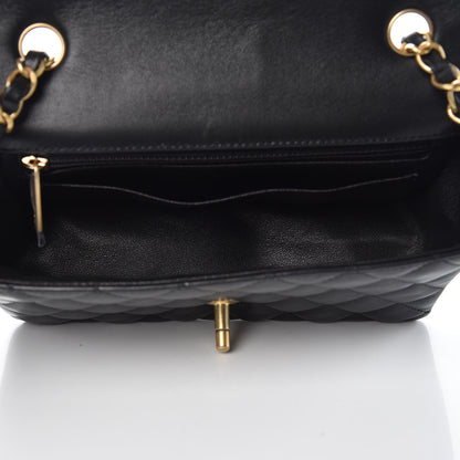 Chanel Lambskin Quilted Mini Rectangular Flap Black 5 of 9