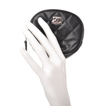 Chanel Caviar Quilted Zip Around Classic Coin Purse Black 2 of 8
