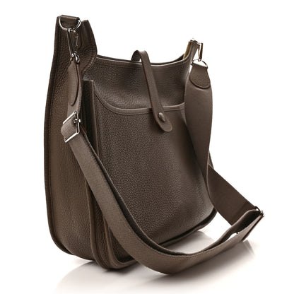 Hermes Taurillon Clemence Evelyne III GM Etain 3 of 10