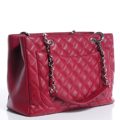 Chanel Caviar Grand Shopping Tote GST Red 3 of 7