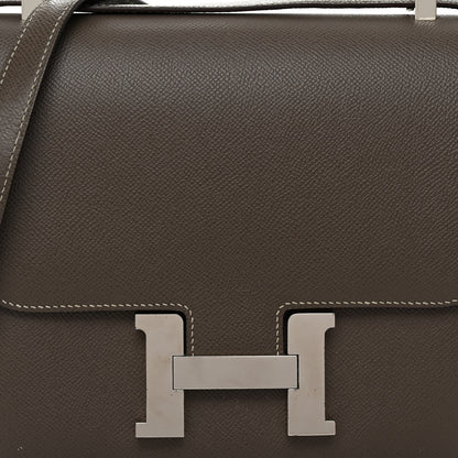 Hermes Epsom Horseshoe Constance 24 Etain Black 8 of 11