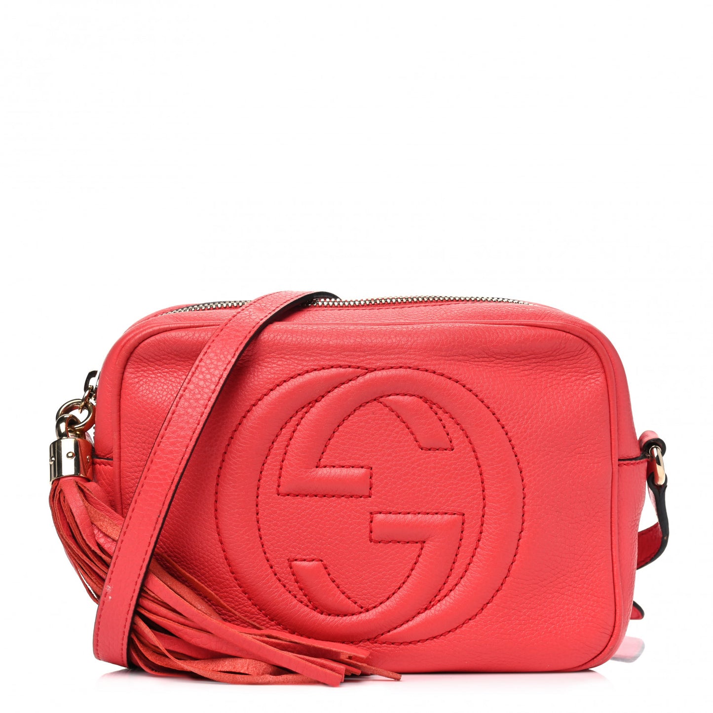 Pebbled Calfskin Small Soho Disco Bag Begonia Pink
