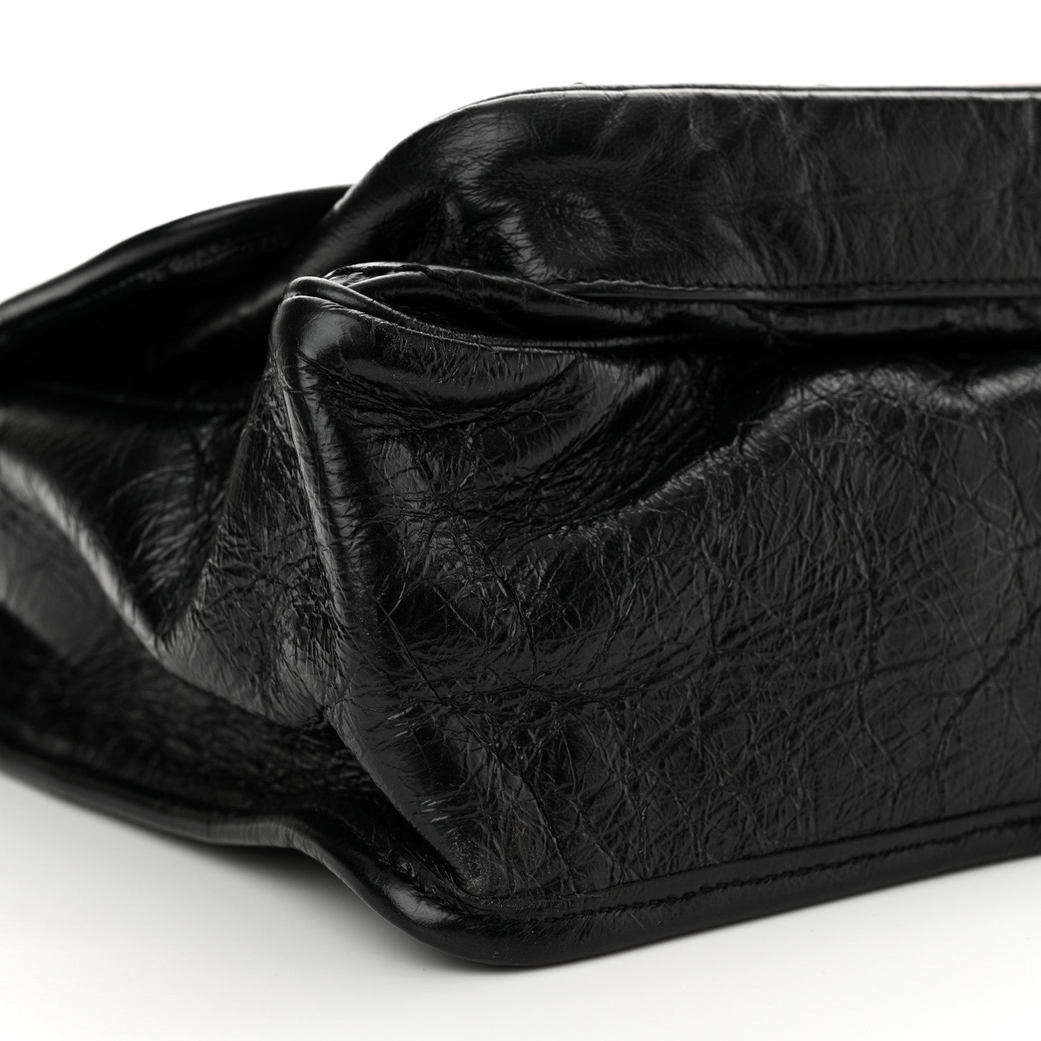 Saint Laurent Crinkled Calfskin Matelasse Monogram Medium Niki Chain Satchel Black 9 of 10