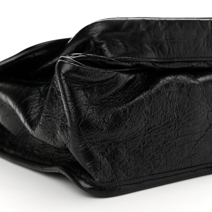 Saint Laurent Crinkled Calfskin Matelasse Monogram Medium Niki Chain Satchel Black 9 of 10