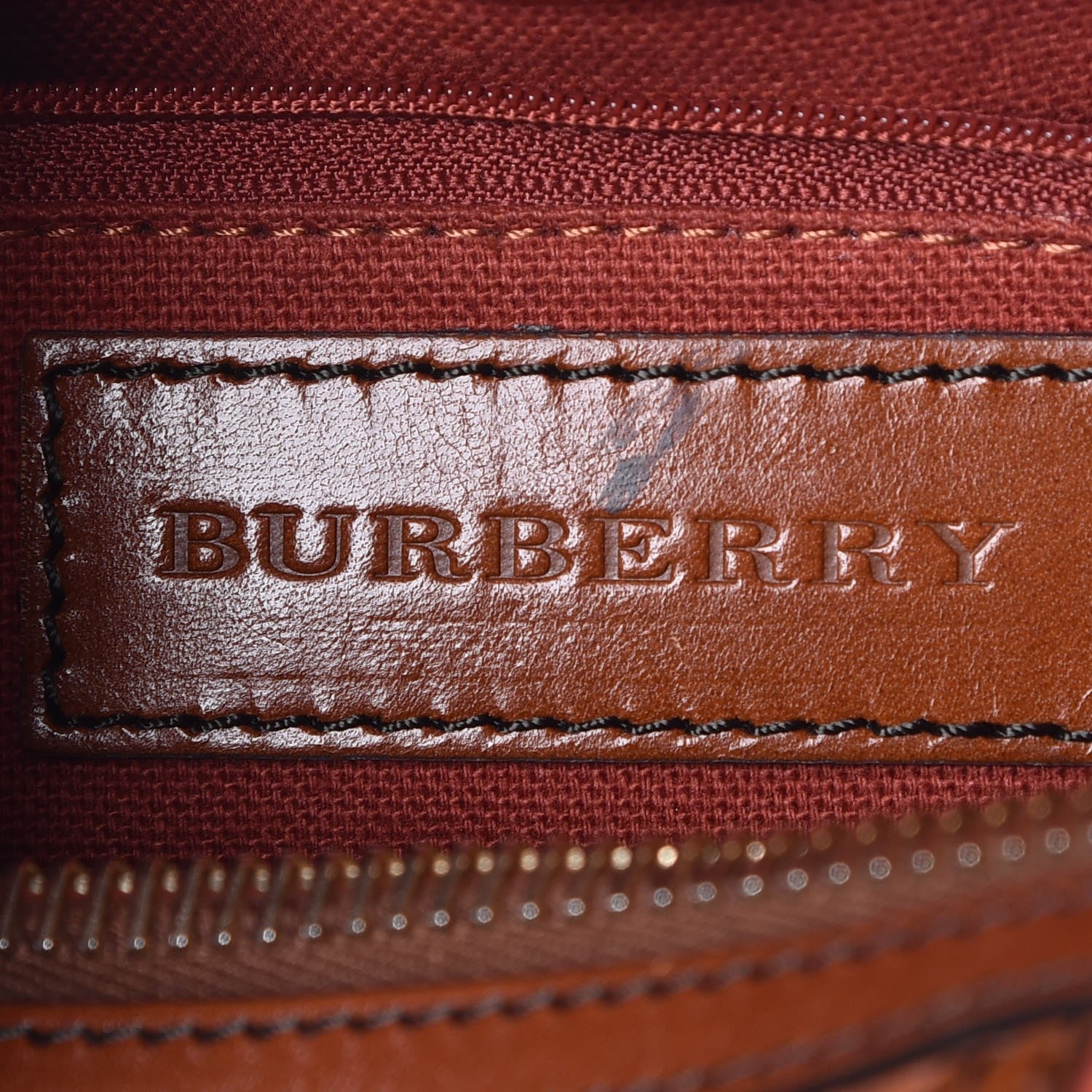Burberry Grainy Calfskin Medium Alchester Bowling Bag Brown 7 of 9
