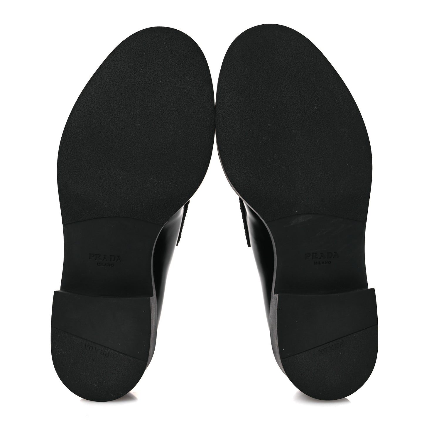 Spazzolato Metal Triangle Logo 50mm Loafers 36 Black