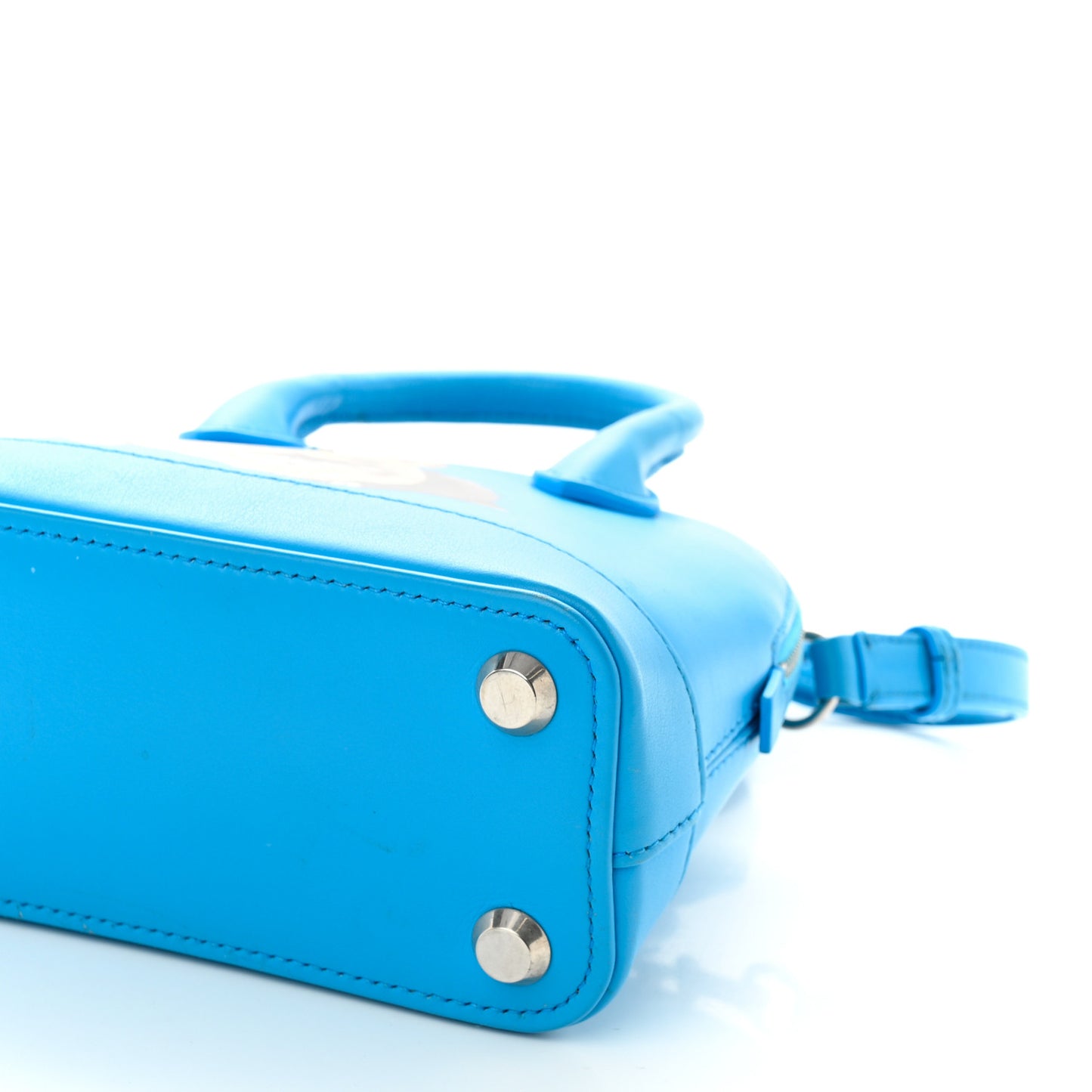 Soft Calfskin Puppy And Kitten XXS Ville Top Handle Bag Bleu Turquoise